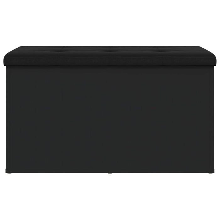 Panca Portaoggetti Nera 82x42x45 cm in Legno Multistrato 835048