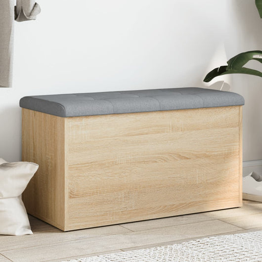 Panca contenitore in rovere Sonoma 82x42x45 cm in legno ingegnerizzato 835049