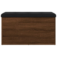 Panca Portaoggetti Rovere Marrone 82x42x45 cm Legno Multistrato 835053