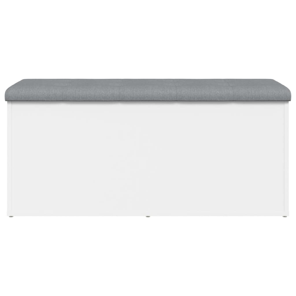 Panca contenitore bianca 102x42x45 cm in legno ingegnerizzato 835054