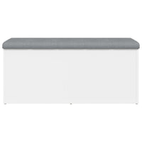 Panca contenitore bianca 102x42x45 cm in legno ingegnerizzato 835054