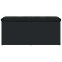 Panca Portaoggetti Nera 102x42x45 cm in Legno Multistrato