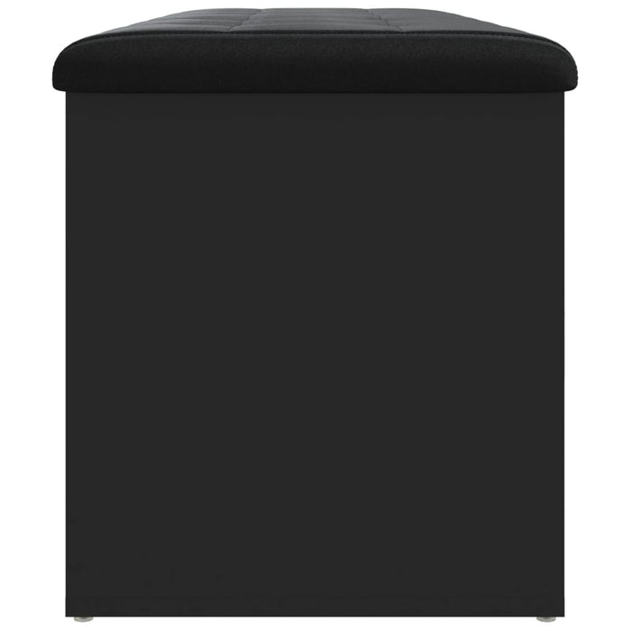 Panca Portaoggetti Nera 102x42x45 cm in Legno Multistrato