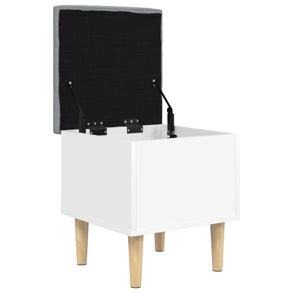 Panca Portaoggetti Bianca 42x42x46 cm in Legno Multistrato 835061