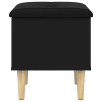 Panca Portaoggetti Nera 42x42x46 cm in Legno Multistrato