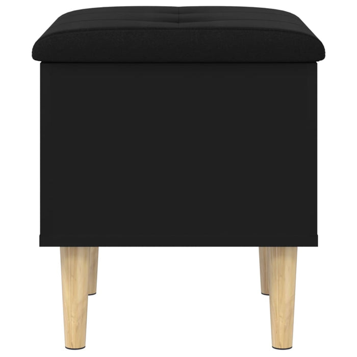 Panca Portaoggetti Nera 42x42x46 cm in Legno Multistrato