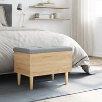 Panca Portaoggetti Rovere Sonoma 62x42x46 cm Legno Multistrato 835070