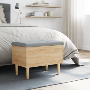 Panca Portaoggetti Rovere Sonoma 62x42x46 cm Legno Multistrato 835070