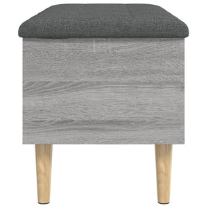 Panca Portaoggetti Grigio Sonoma 82x42x46 cm Legno Multistrato 835080