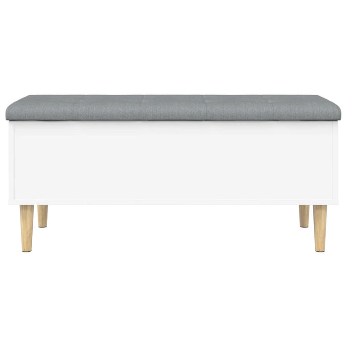 Panca Portaoggetti Bianca 102x42x46 cm in Legno Multistrato 835082