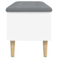 Panca Portaoggetti Bianca 102x42x46 cm in Legno Multistrato 835082