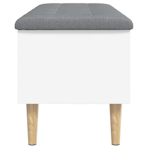 Panca Portaoggetti Bianca 102x42x46 cm in Legno Multistrato 835082