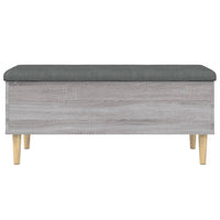 Panca Portaoggetti Grigio Sonoma 102x42x46 cm Legno Multistrato 835087