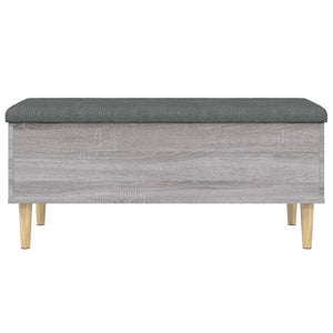 Panca Portaoggetti Grigio Sonoma 102x42x46 cm Legno Multistrato 835087