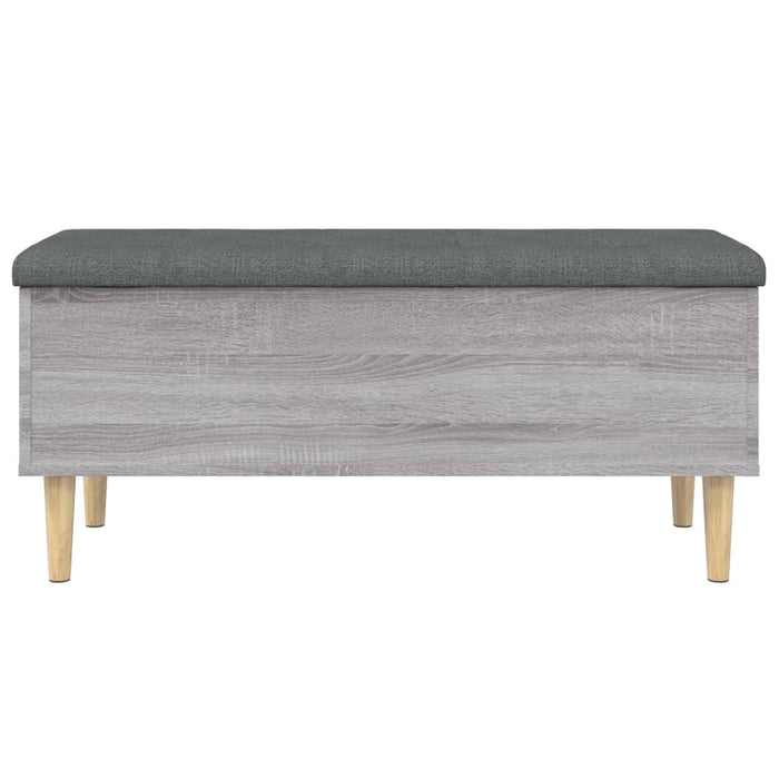 Panca Portaoggetti Grigio Sonoma 102x42x46 cm Legno Multistrato 835087