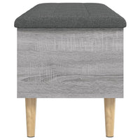 Panca Portaoggetti Grigio Sonoma 102x42x46 cm Legno Multistrato 835087
