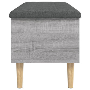 Panca Portaoggetti Grigio Sonoma 102x42x46 cm Legno Multistrato 835087
