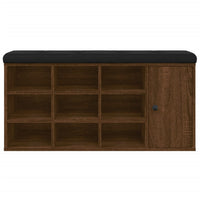Panca Porta Scarpe Rovere Marrone 102x32x50cm Legno Multistrato
