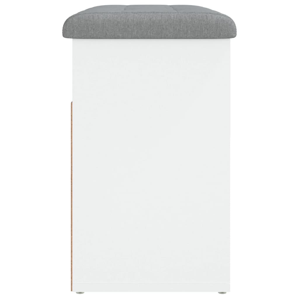 Panca Porta Scarpe Bianca 62x32x50 cm in Legno Multistrato