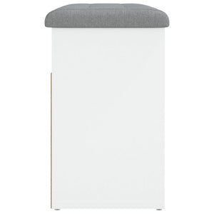 Panca Porta Scarpe Bianca 62x32x50 cm in Legno Multistrato