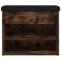 Panca Porta Scarpe Rovere Fumo 62x32x50 cm Legno Multistrato 835100