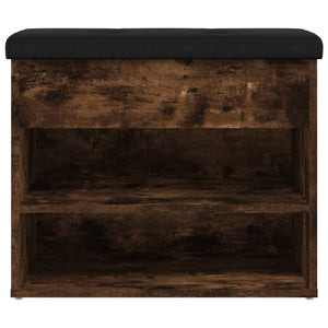 Panca Porta Scarpe Rovere Fumo 62x32x50 cm Legno Multistrato 835100