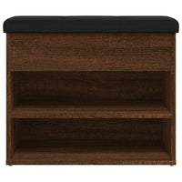 Panca Porta Scarpe Rovere Marrone 62x32x50cm Legno Multistrato