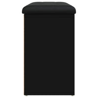 Panca Porta Scarpe Nera 82x32x50 cm in Legno Multistrato 835104
