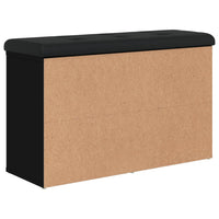 Panca Porta Scarpe Nera 82x32x50 cm in Legno Multistrato 835104