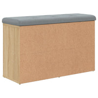 Panca Scarpiera Rovere Sonoma 82x32x50 cm Legno Agglomerato 835105
