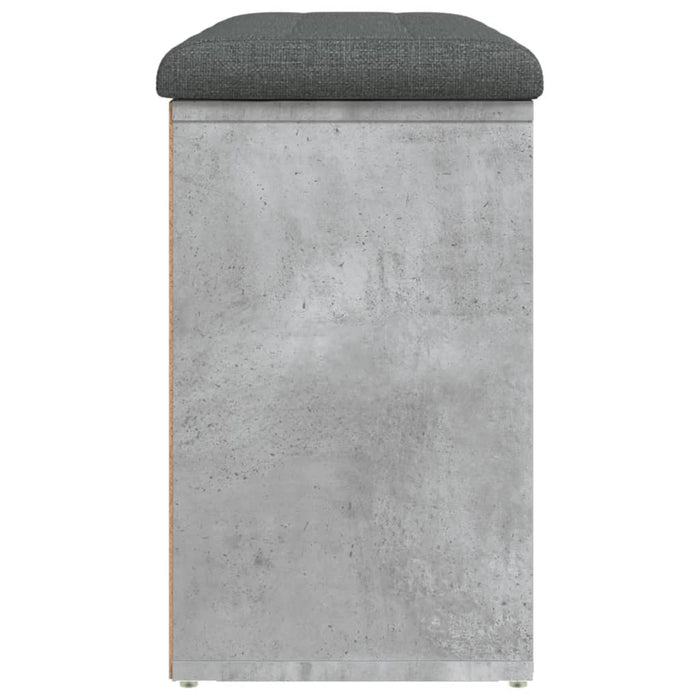 Panca Porta Scarpe Grigio Cemento 82x32x50cm Legno Multistrato 835106