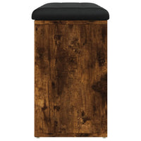 Panca Porta Scarpe Rovere Fumo 82x32x50 cm Legno Multistrato 835107