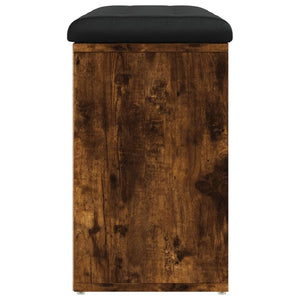 Panca Porta Scarpe Rovere Fumo 82x32x50 cm Legno Multistrato 835107