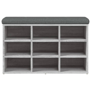Panca Porta Scarpe Grigio Sonoma 82x32x50 cm Legno Multistrato 835108
