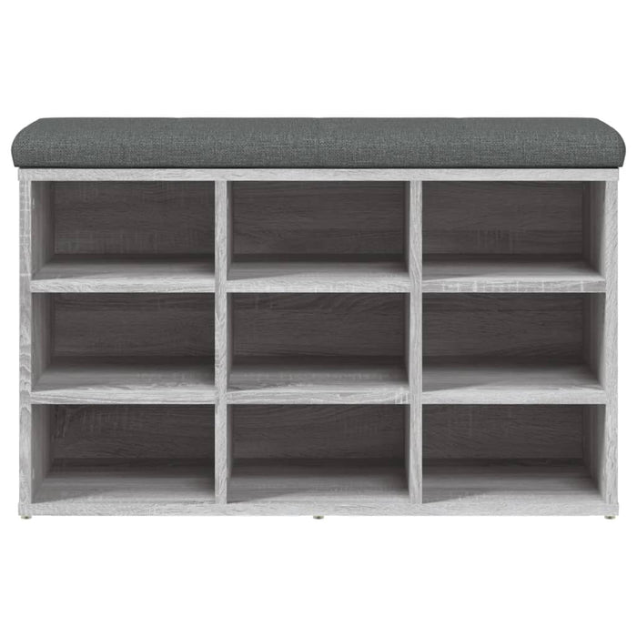 Panca Porta Scarpe Grigio Sonoma 82x32x50 cm Legno Multistrato 835108