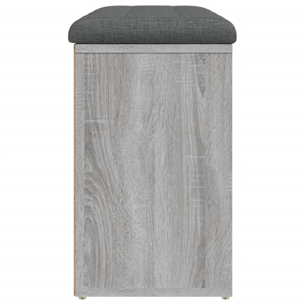 Panca Porta Scarpe Grigio Sonoma 82x32x50 cm Legno Multistrato 835108