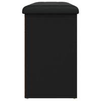 Panca Porta Scarpe Nera 102x32x50 cm in Legno Multistrato 835111