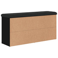 Panca Porta Scarpe Nera 102x32x50 cm in Legno Multistrato 835111