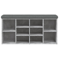 Panca Porta Scarpe Grigio Cemento 102x32x50cm Legno Multistrato 835113