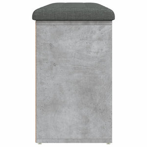Panca Porta Scarpe Grigio Cemento 102x32x50cm Legno Multistrato 835113