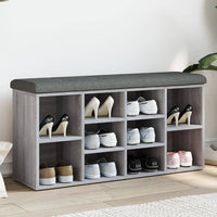 Panca Porta Scarpe Grigio Sonoma 102x32x50 cm Legno Multistratocod mxl 85549