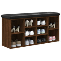 Panca Porta Scarpe Rovere Marrone 102x32x50cm Legno Multistrato 835116