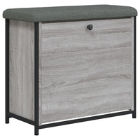 Panca Portascarpe Cassetto Ribaltabile Grigio Sonoma 62x32x56cm 835120
