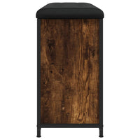 Panca Portascarpe Cassetto Ribaltabile Rovere Fumo 82x32x56cm 835124