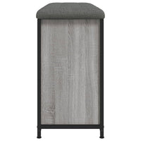 Panca Portascarpe Cassetto Ribaltabile Grigio Sonoma 82x32x56cm