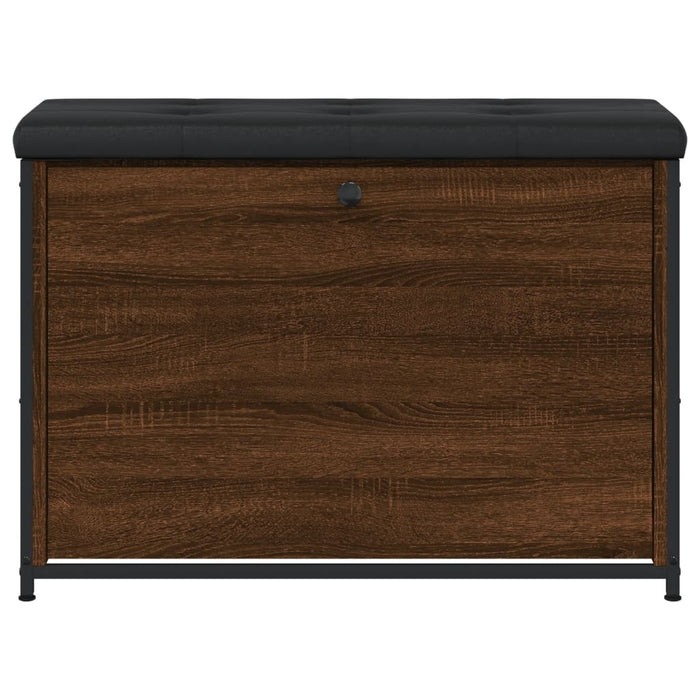 Panca Portascarpe Cassetto Ribaltabile Rovere Marrone 82x32x56 835126