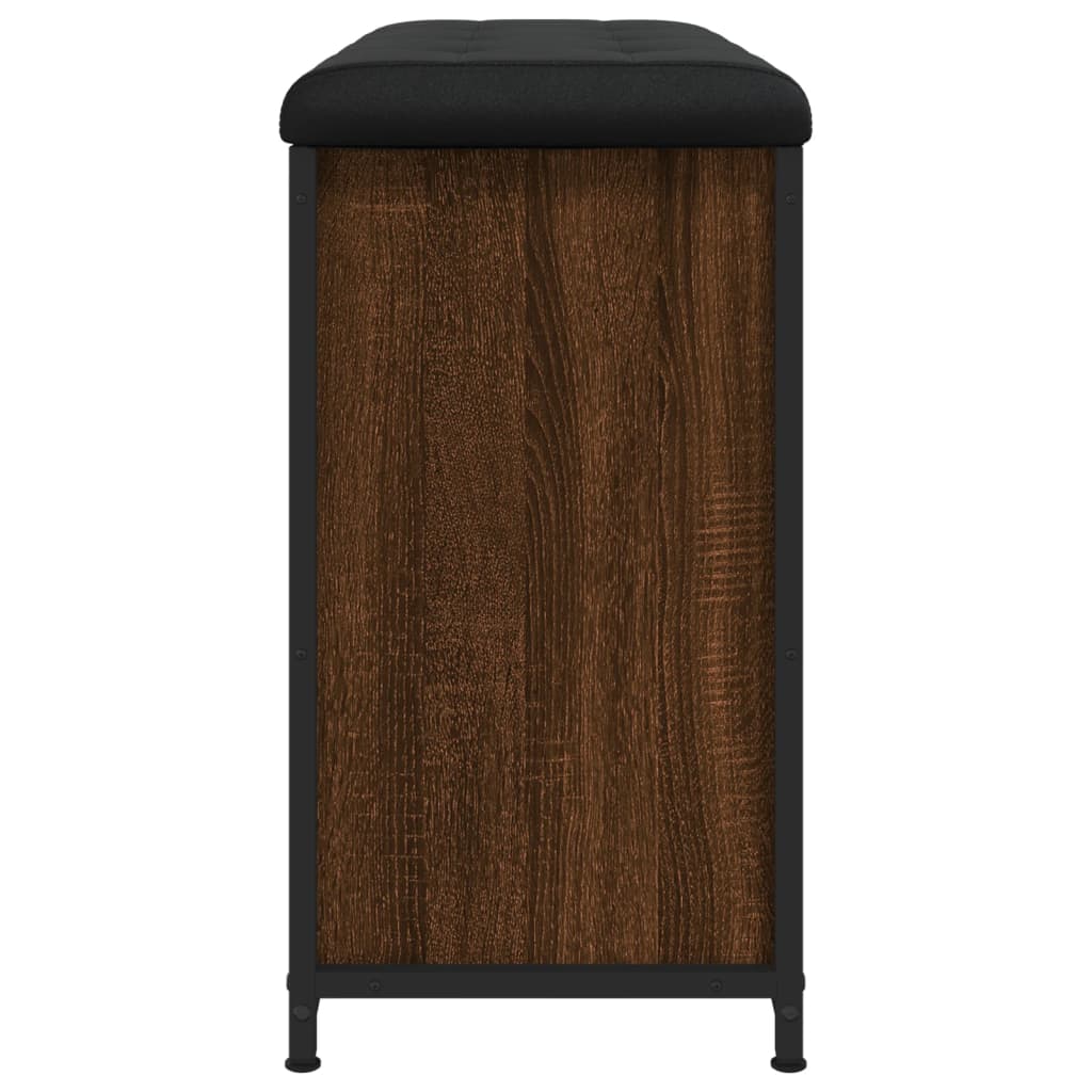 Panca Portascarpe Cassetto Ribaltabile Rovere Marrone 82x32x56 835126