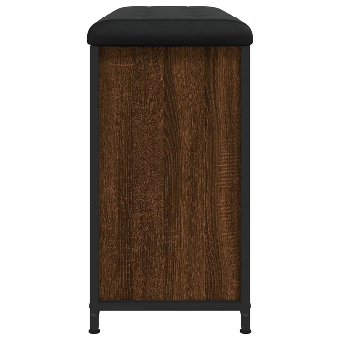 Panca Portascarpe Cassetto Ribaltabile Rovere Marrone 82x32x56 835126