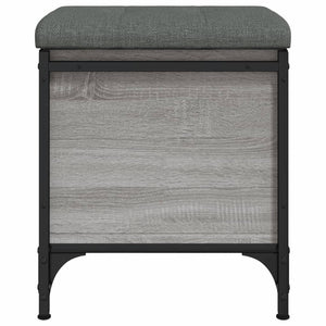 Panca Portaoggetti Grigio Sonoma 42x42x45 cm Legno Multistrato 835135