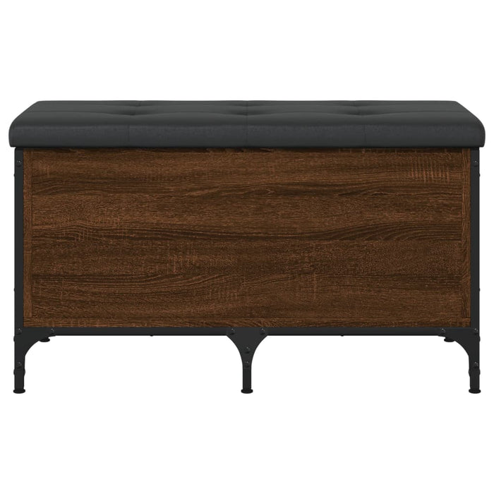 Panca Portaoggetti Rovere Marrone 82x42x45 cm Legno Multistrato